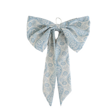  Fabric Decorative Bow blue and cream