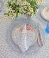 Duck Egg Bleu Embroidered Placemat ( Set of two)
