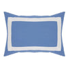 French Blue Cushion Cover with White Ribbon Trim | prettyhomestyle.