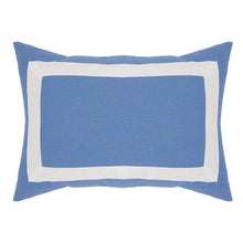  French Blue Cushion Cover with White Ribbon Trim | prettyhomestyle.