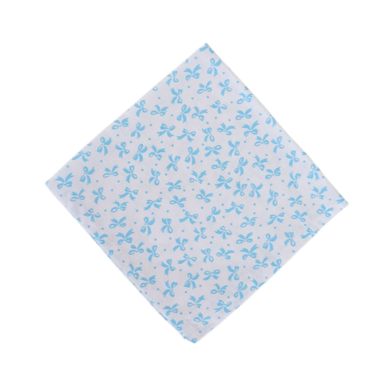 blue bow fabric napkins