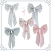 Vintage House Bow blue and rose stripe