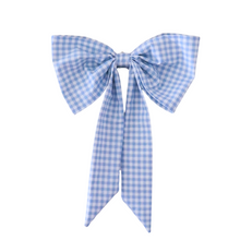  Vintage House Bow blue gingham