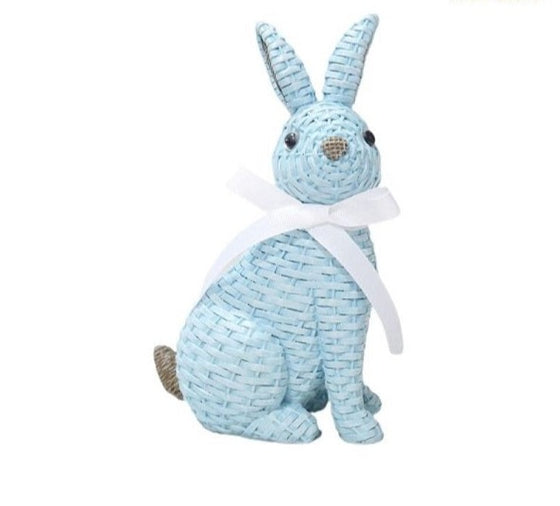 Blue rattan bunny