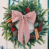 Christmas House Bow/ wreath bow sash Ribbon trellis