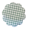 gingham scalloped placemat