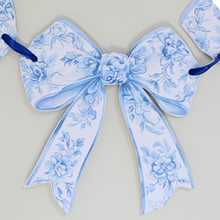  Gingham blue bow Paper Garland