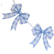  Gingham blue bow Paper Garland