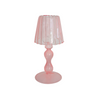 Glass Candle Dining Table Lamp Pink