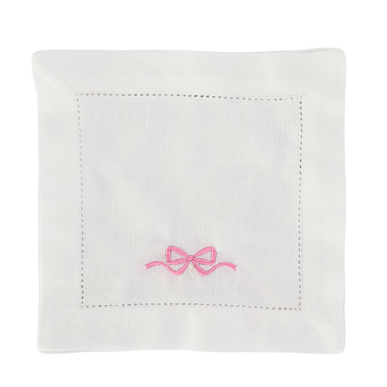 Pink Bow Cocktail napkins