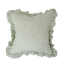  Sage Green Ruffle cushion cover