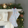 Shabby Chic Christmas Stocking in blue