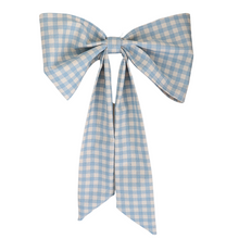  Vintage House Bow blue gingham