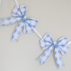 Gingham blue bow Paper Garland