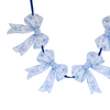 Gingham blue bow Paper Garland