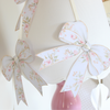 Floral Bow Paper Garland