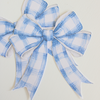 Gingham blue bow Paper Garland