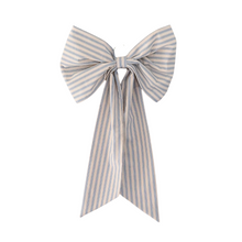  Fabric Decorative Bow blue and white stripe