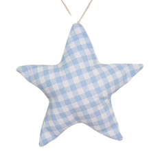  blue gingham star decoration