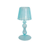 Glass Candle Dining Table Lamp Light Blue