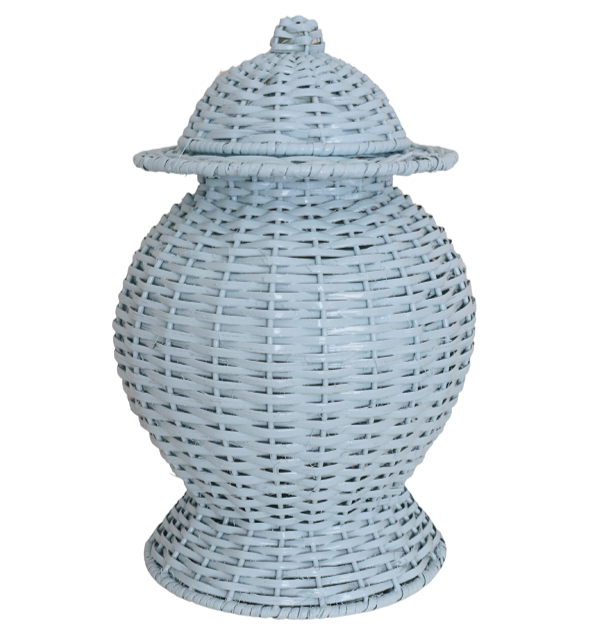 Wicker Ginger Jar - Large - A WANDERLUST HOME