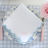 Embroidered scalloped Bow Napkin