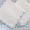 Embroidered scalloped Bow Napkin