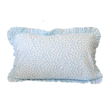  Blue bow frilly pillowcase