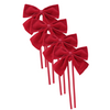 Red Velvet Napkin Bow ( set of four)