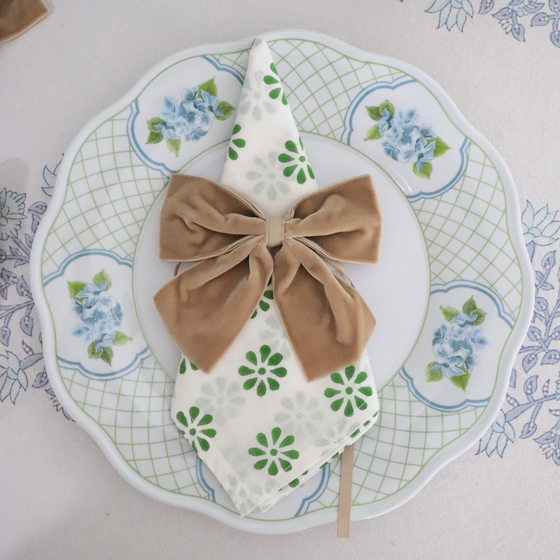 Champagne Napkin Bows ( Set of four)