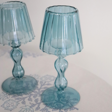  Glass Candle Dining Table Lamp Blue