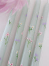 Spring Forest flowers Hand painted Candle