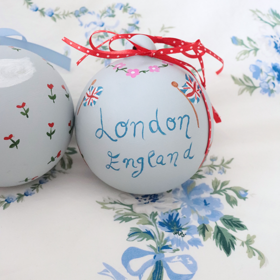 Hand Painted Christmas Bauble London