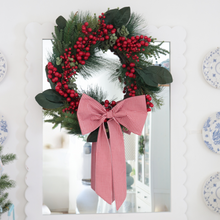  Christmas House Bow/ wreath bow sash Red Gingham