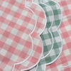 Gingham Scalloped Placemat Pink ( set of two)