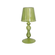  Glass Candle Dining Table Lamp Green