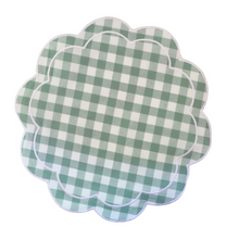  gingham scalloped placemat