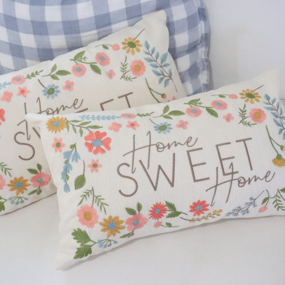 Home Sweet Home Embroidered cushion