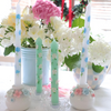 Hydrangeas hand painted candle (pair)