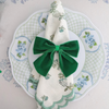 Light Green Velvet Napkin Bow ( Set of four)