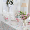 Blue and green coquette Tablecloth