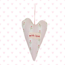  With Love Fabric Heart Rosebud