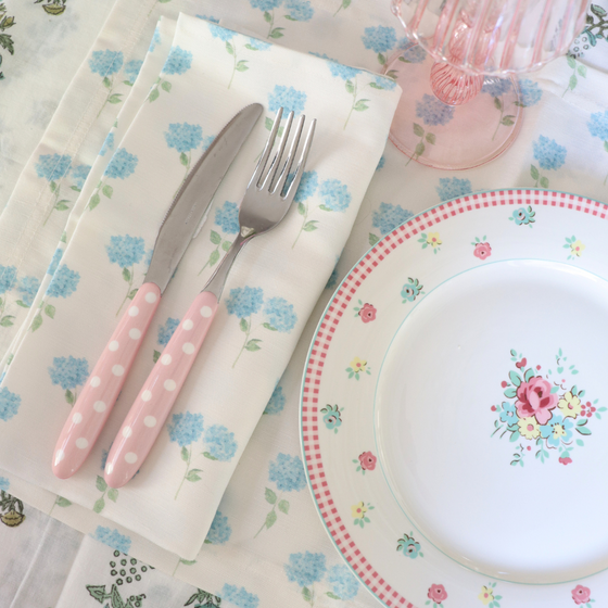 Cutlery set Pink Polka Dot