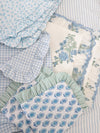 Blue bow frilly pillowcase