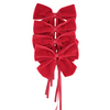 Red Velvet Napkin Bow ( set of four)