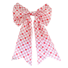  Fabric Decorative Bow Red Hearts