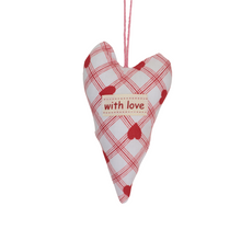  With Love Fabric Heart Red hearts