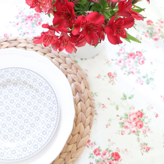 Red Roses Tablecloth