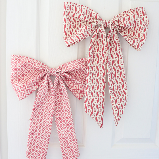 Christmas House Bow/ wreath bow sash Ribbon trellis