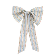  Vintage House Bow blue and rose stripe
